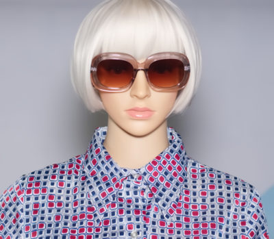 Mod Clear Frame Brown Lens Sunglasses