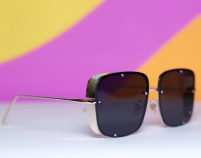 Square Gold Framed Sunglasses
