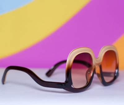Brown Oversized Drop Arm Sunglasses
