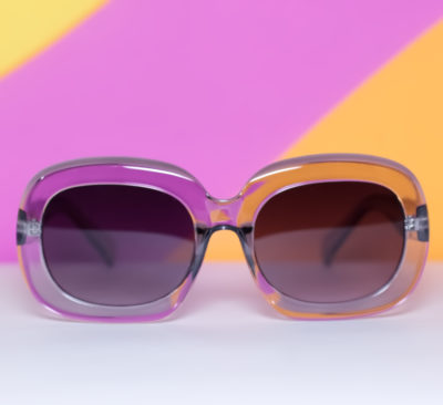 Mod Smokey Clear Frame Lens Sunglasses