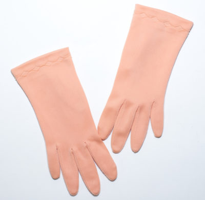 Vintage 1960s Peach Gloves | Small