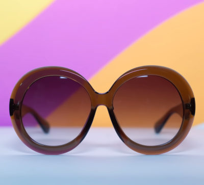 Brown Oversized Round Sunglasses | The Keane