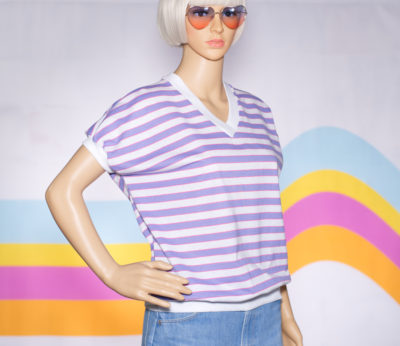 Vintage 1980s Purple Striped Top