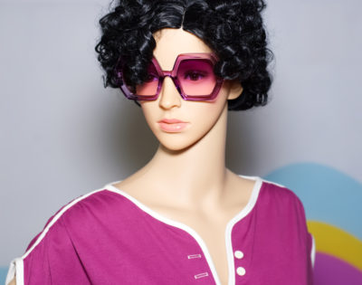 Retro Oversized Purple Hexagon Sunglasses