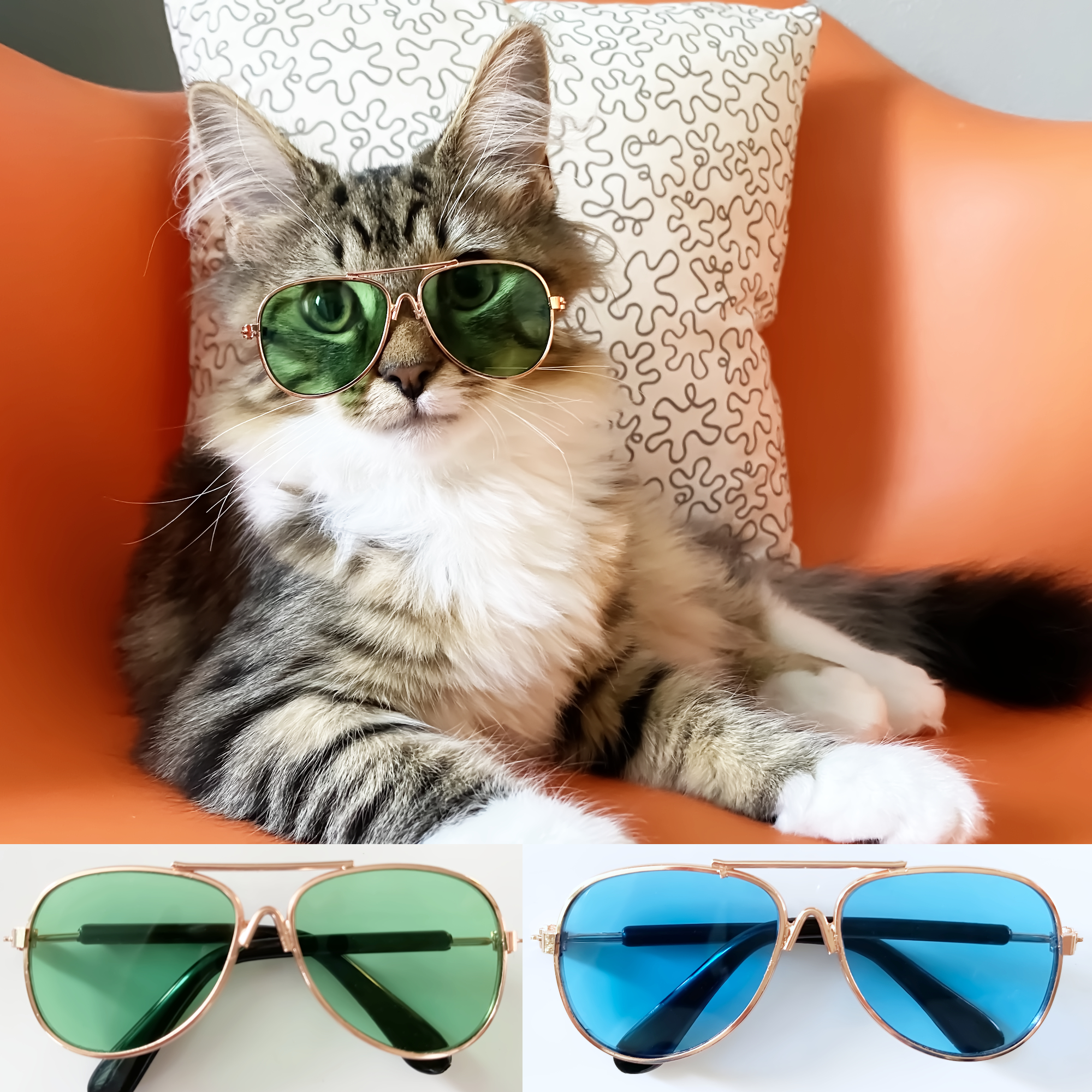 Retro Aviator Cat Sunglasses