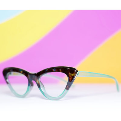Cat Eye Green Brown Computer Eyeglasses
