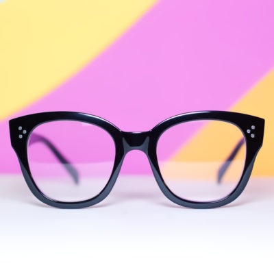 Retro Black Horn Rimmed Reading Glasses