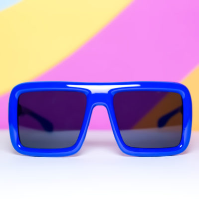 Retro Blue Square Sunglasses