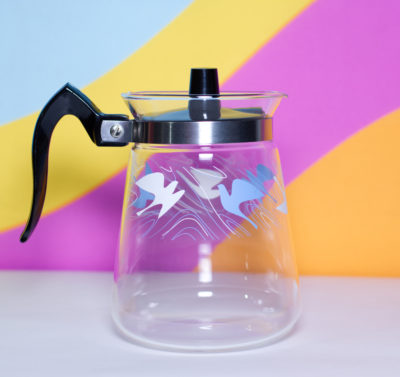 Vintage 1960s Glass Birds Carafe by Cory