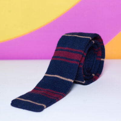Vintage 1980s Roosternit Knit Flat Necktie
