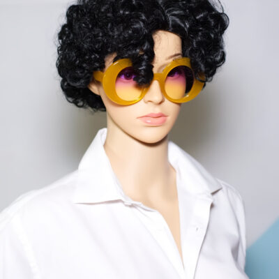 Retro Orange Ultra Mod Round Sunglasses