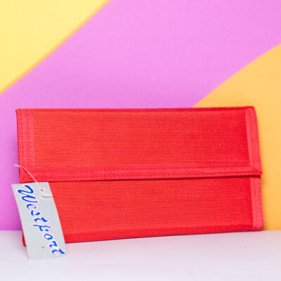 Vintage 1980s New Old Stock Red Nylon Wallet