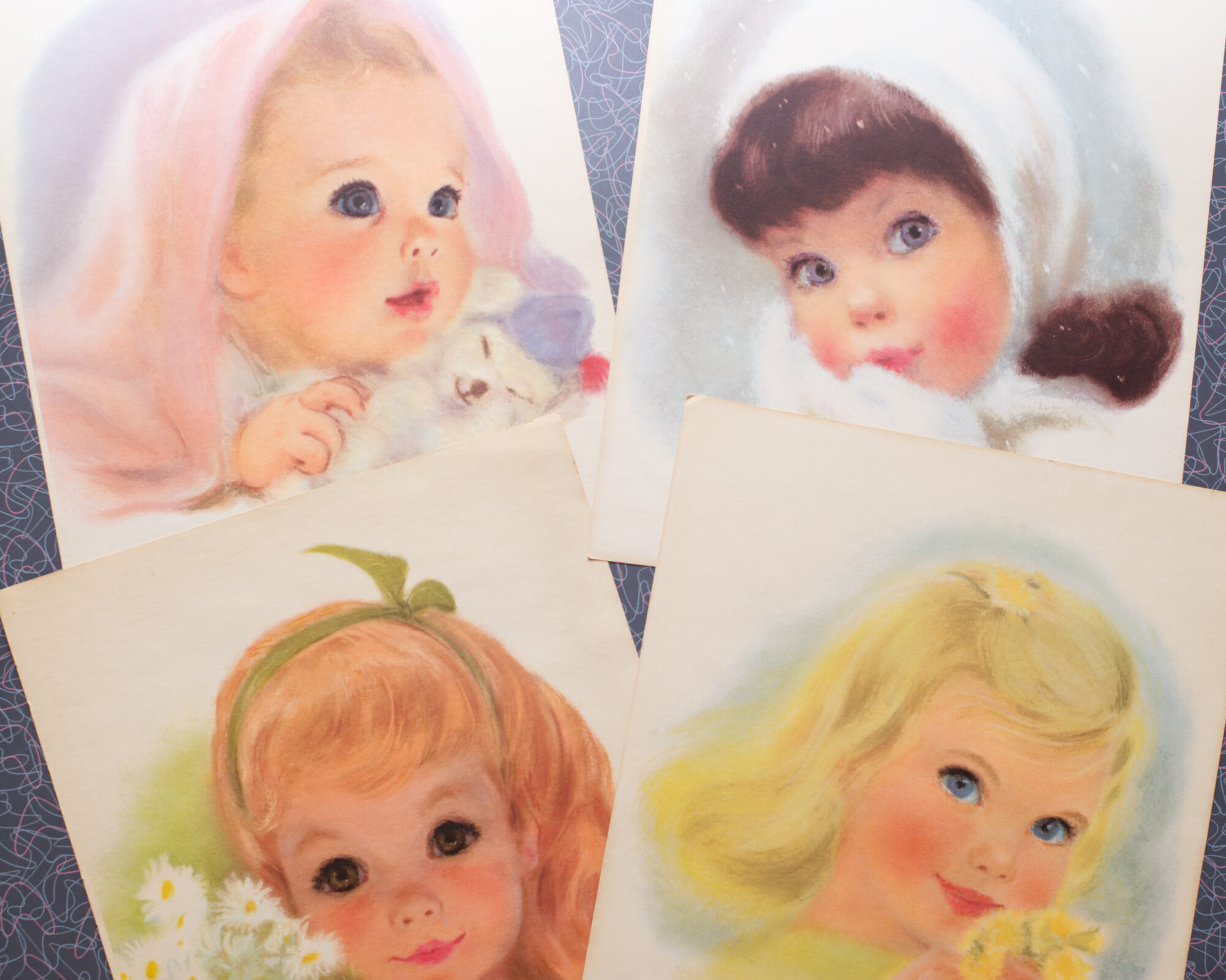 Vintage 1960s "American Beauties" Art Prints