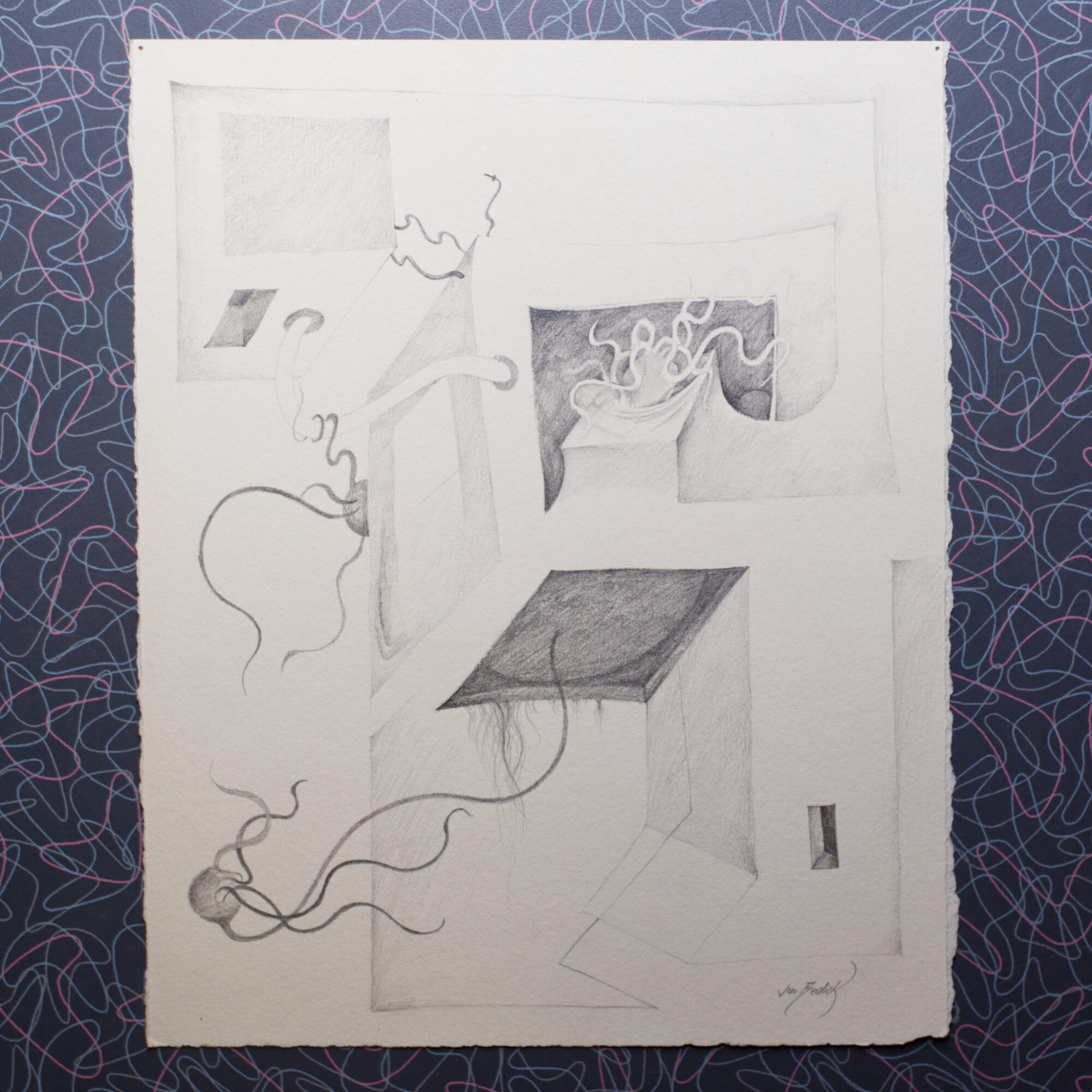 Vintage Original Artwork Sketch Surrealism Contemporary Art