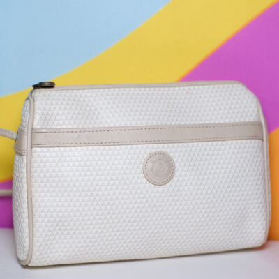 Vintage 1980s Liz Claiborne Beige Logo Bag