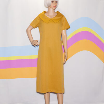 Vintage 1960s Golden Yellow Short Sleeved Dress