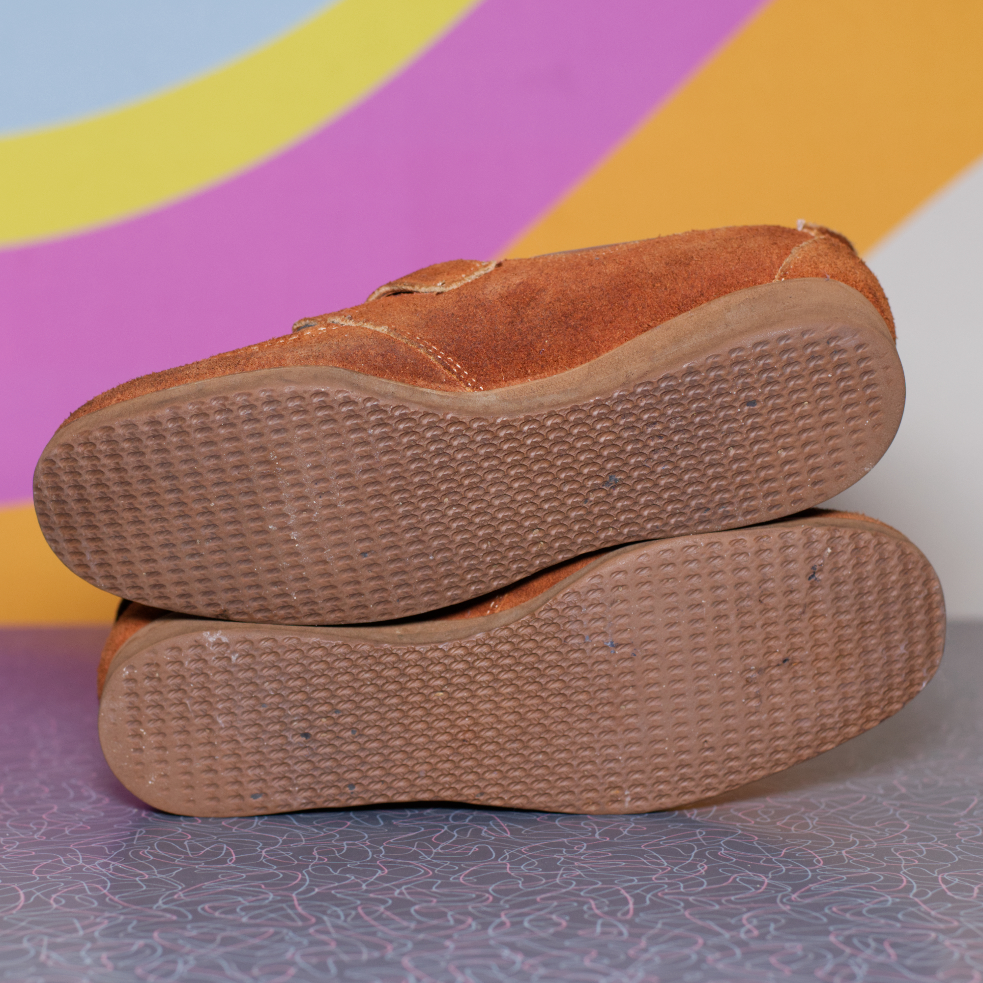 Vintage 1970s Brown Suede Monk Strap Loafers | Size 6 Women - Image 2