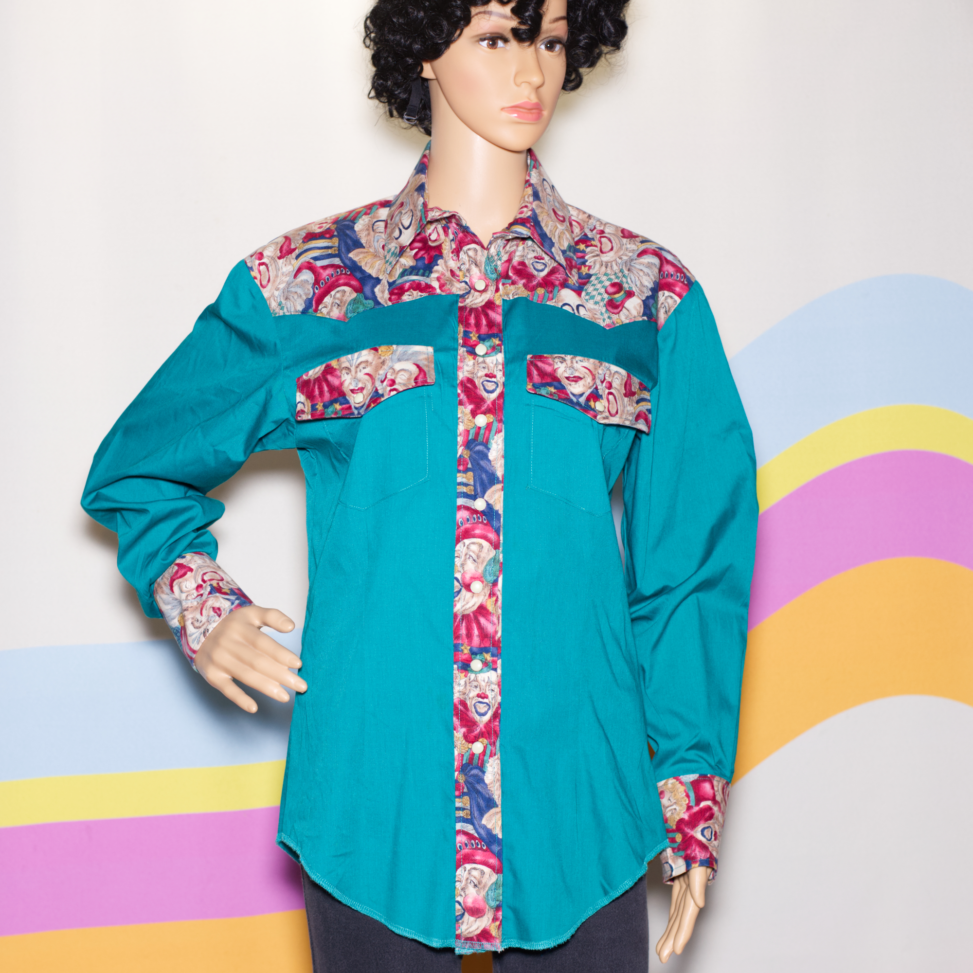 Vintage Clown Western Snap Shirt - Image 2