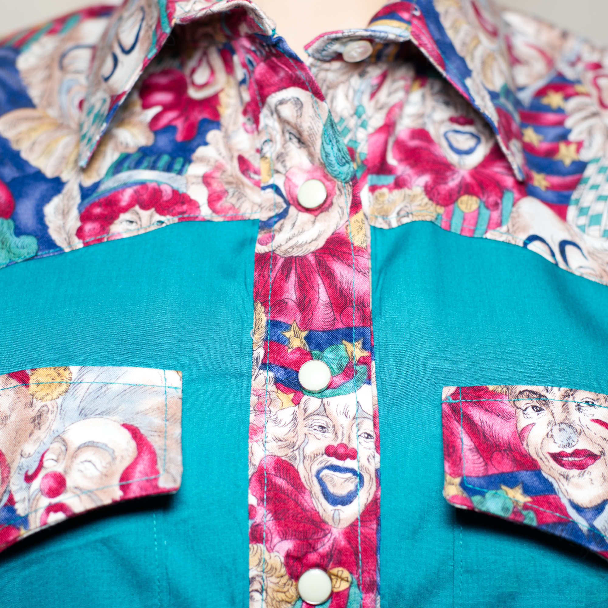 Vintage Clown Western Snap Shirt - Image 4