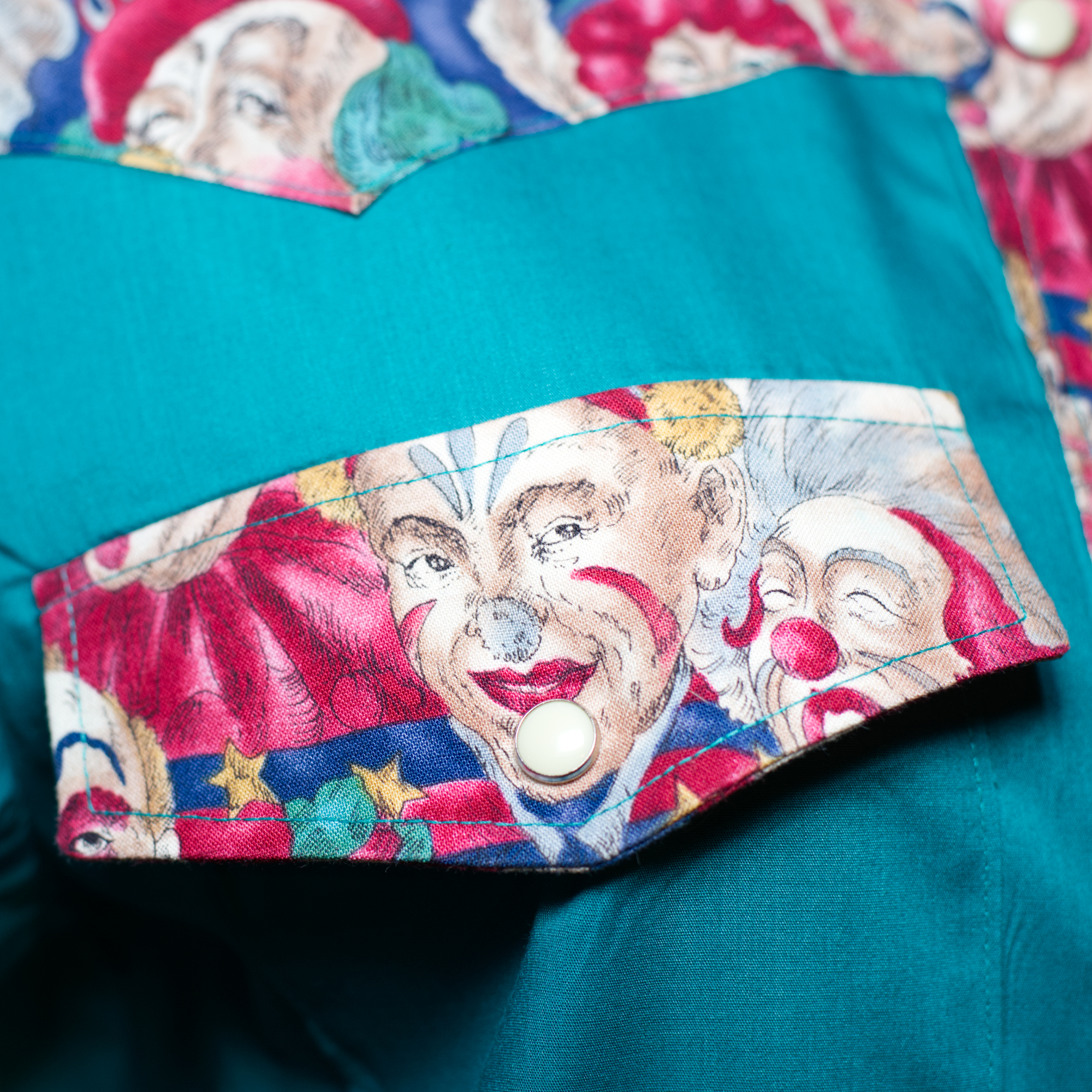 Vintage Clown Western Snap Shirt - Image 6