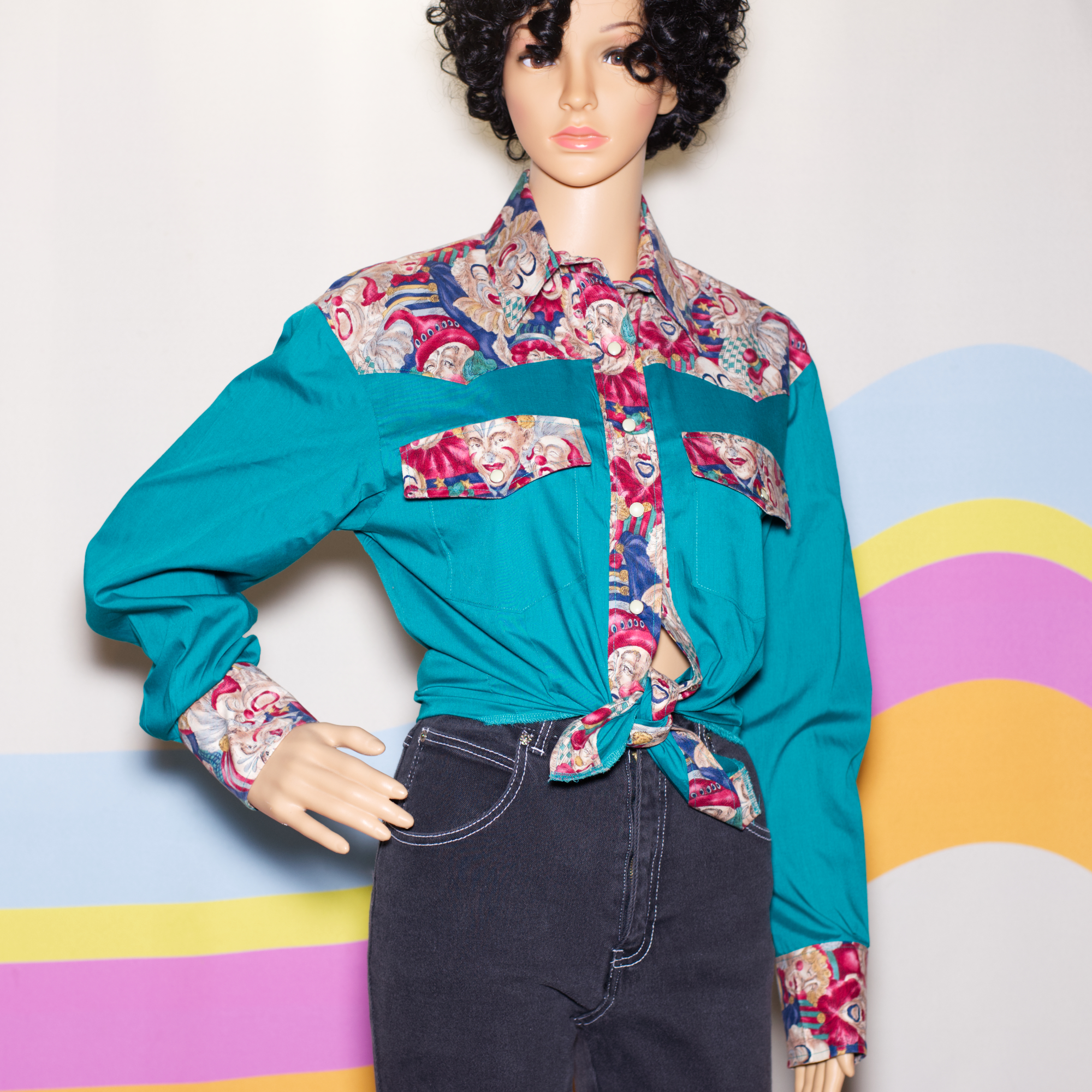 Vintage Clown Western Snap Shirt