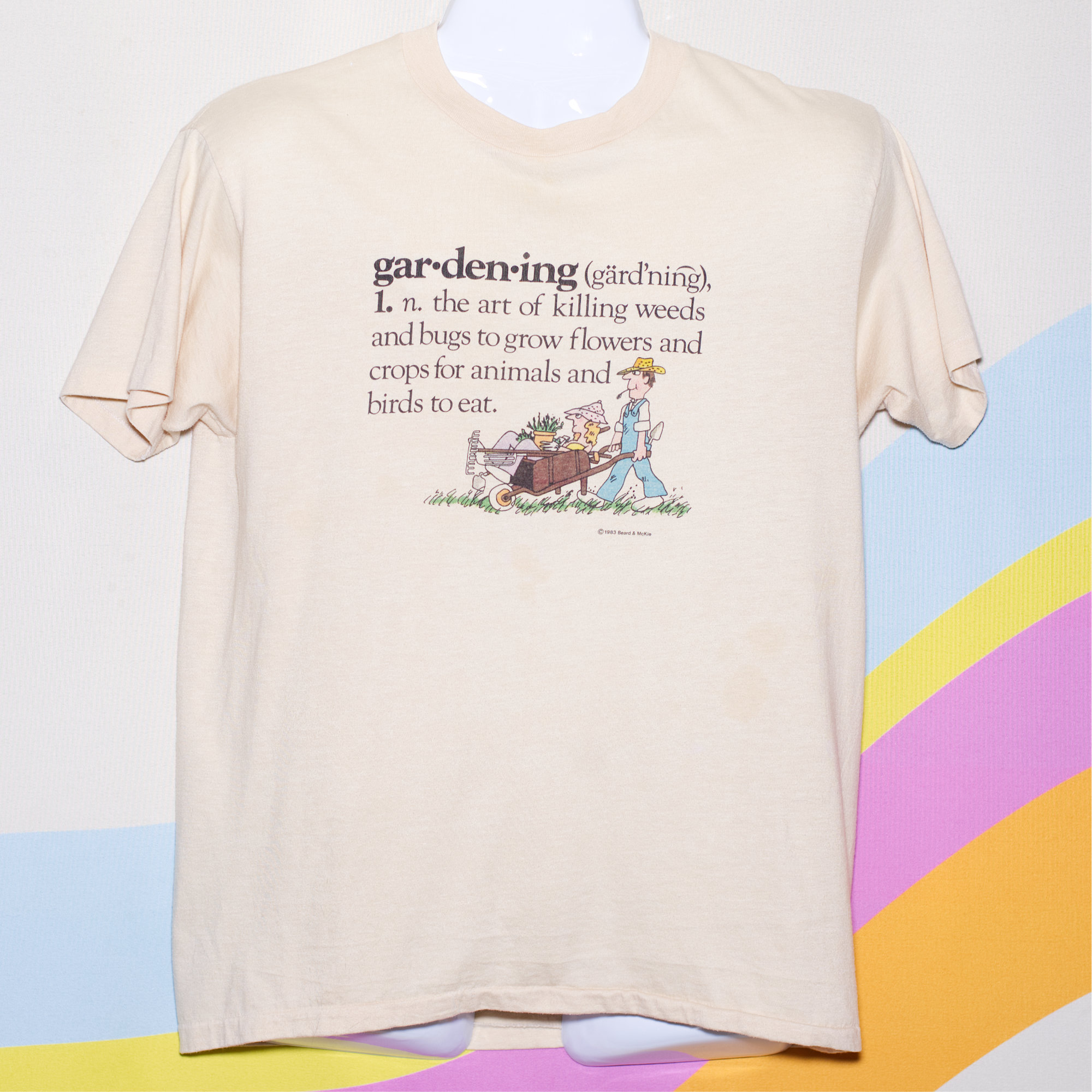 Vintage 1980s T-Shirt - Gardening Beard & McKie Illustration - Image 2
