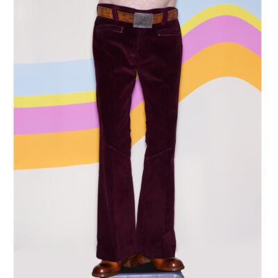 Vintage 60s/70s Mens Brown Corduroy Flared Hippie Pants