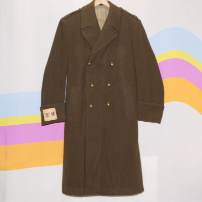 Vintage New Old Stock Men's French Military Wool Coat