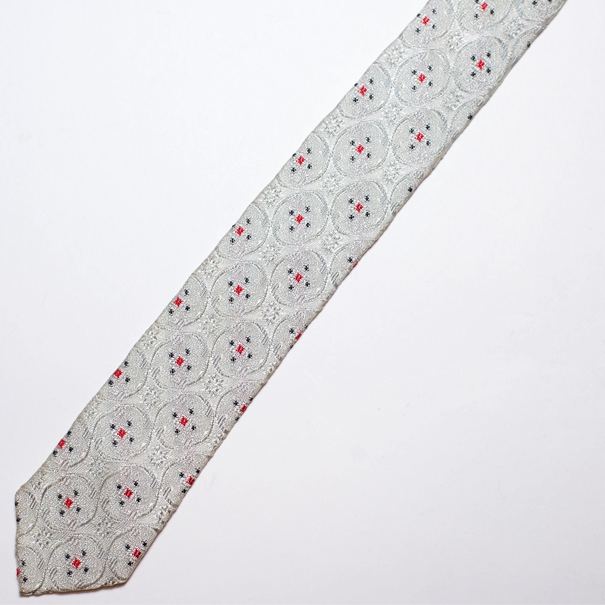 Vintage 1960s Beige Skinny Necktie