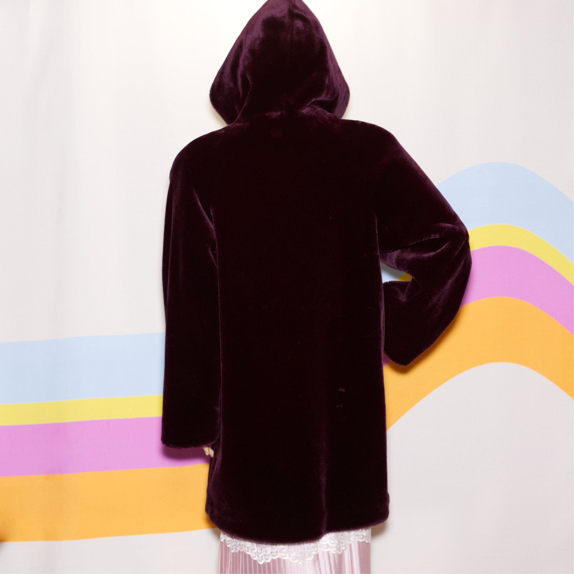 Vintage 1990s Brown Faux Fur Coat by Dennis Basso - Image 4