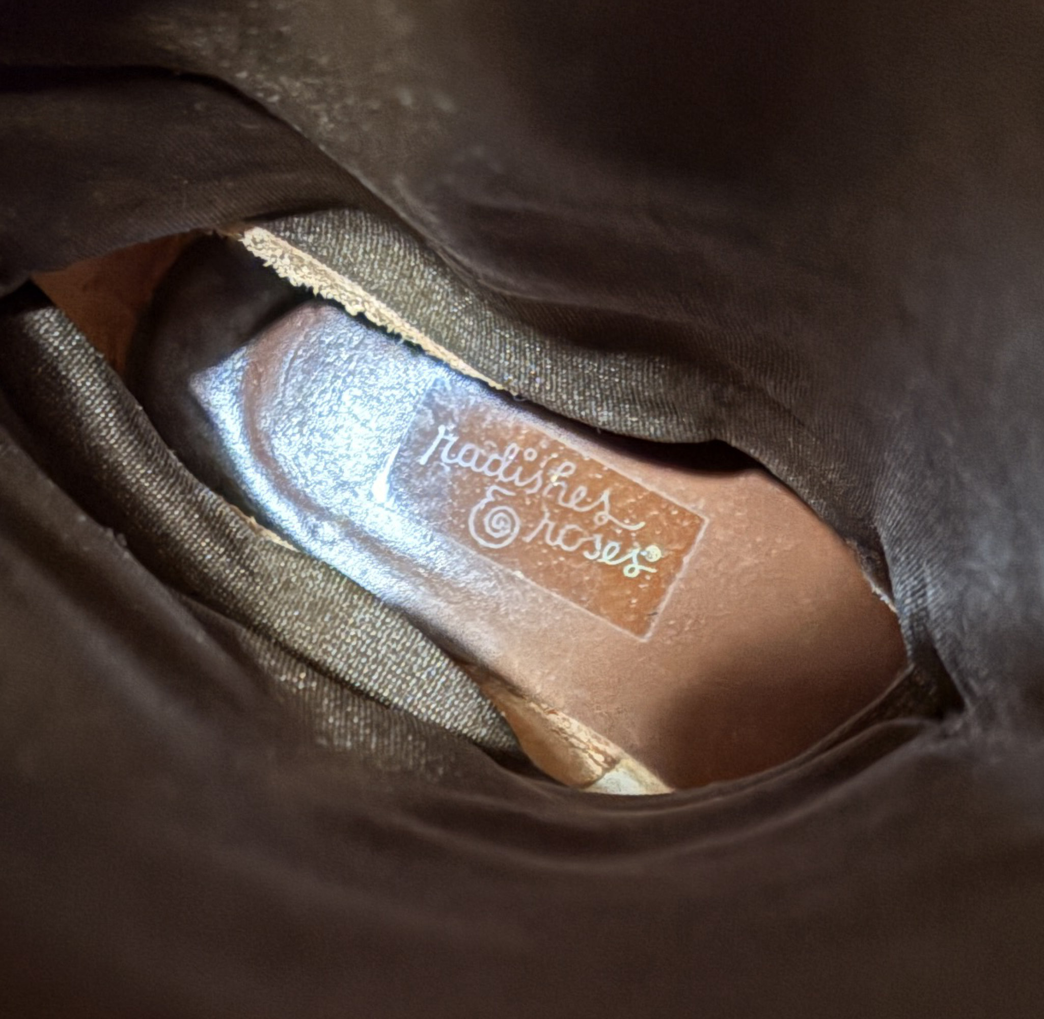 Vintage Brown Leather Flat Boots | Size 7 - Image 6