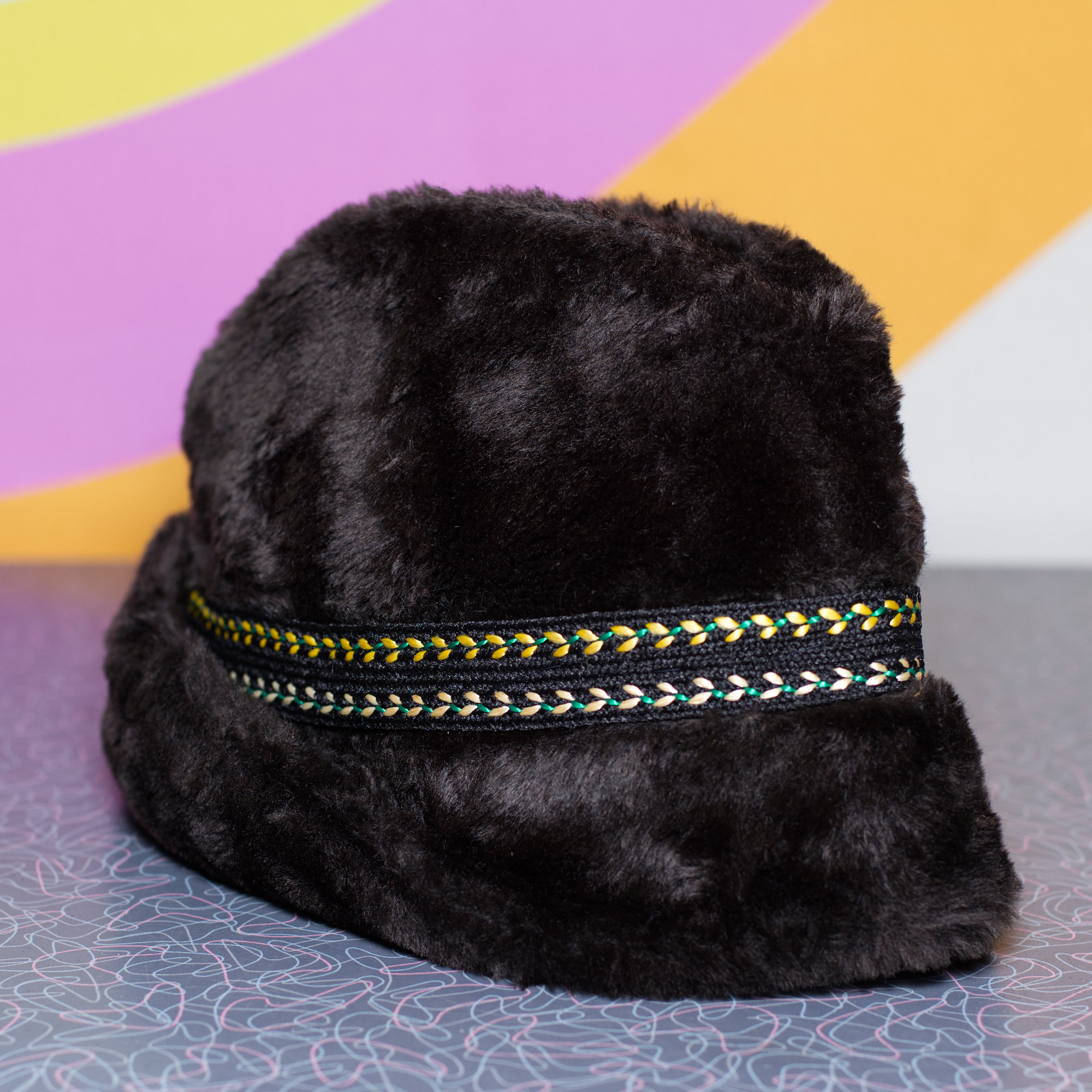 Vintage Brown Faux Fur Trilby Hat - Image 2