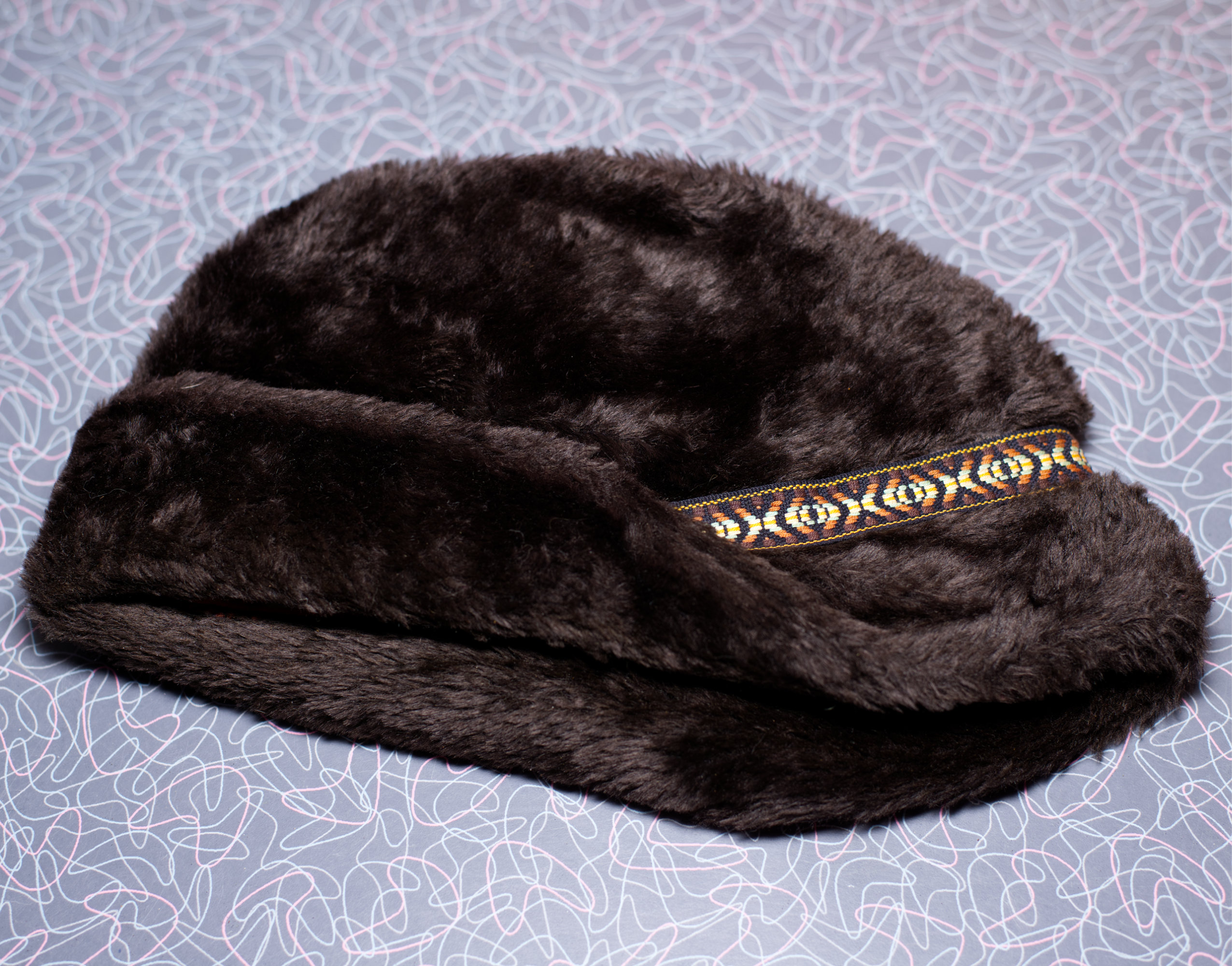 Vintage Brown Faux Fur Trilby Hat - Image 3