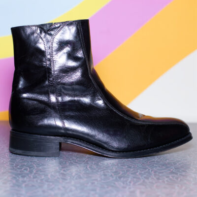 Vintage 1970s Black Florsheim Boots | Size 10 1/2
