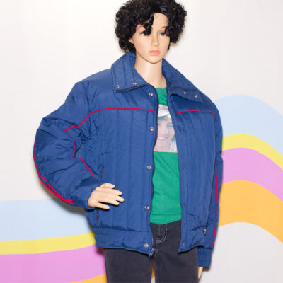 Vintage 1970s Navy Blue Ski Jacket