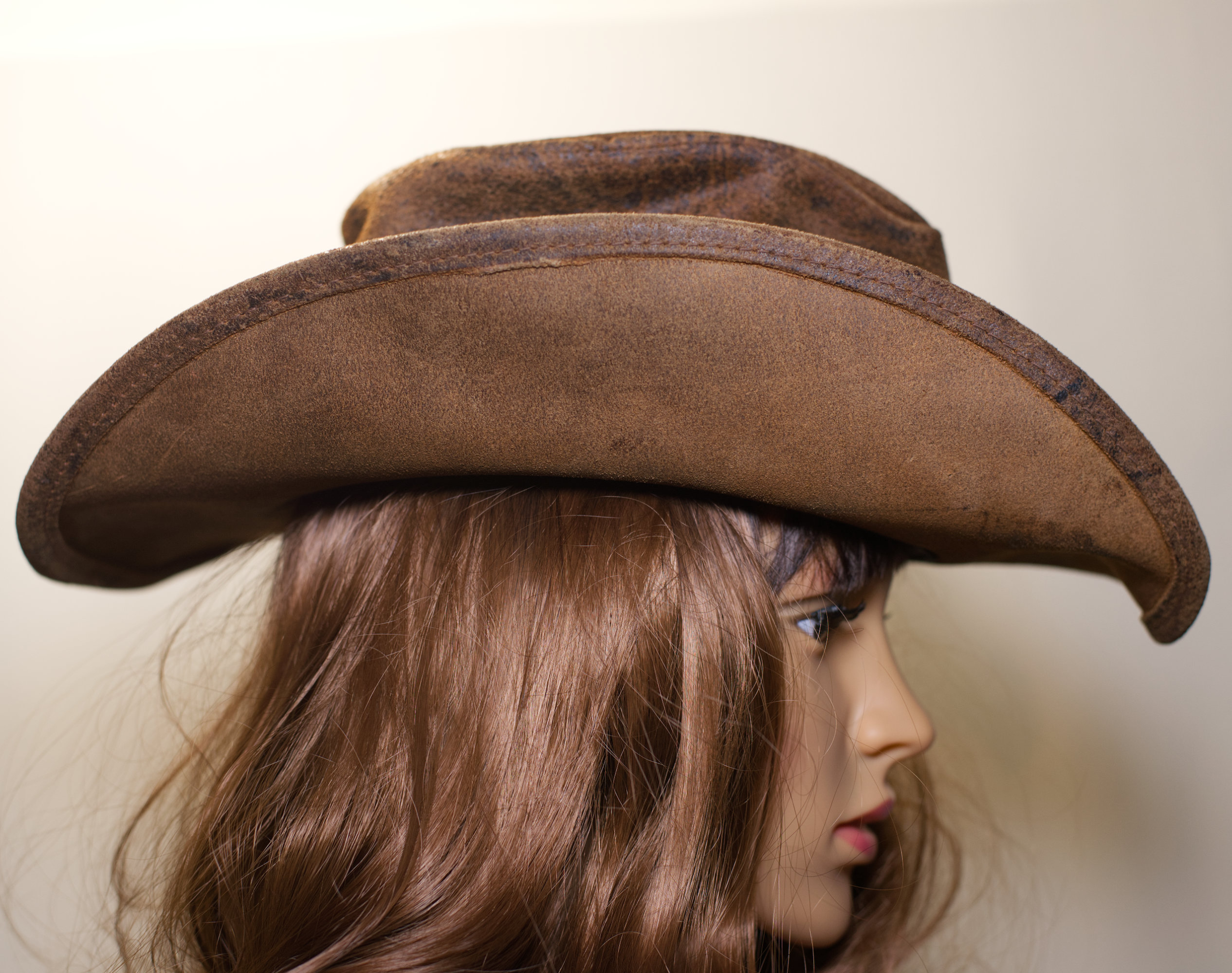 Vintage Leather Outback Hat by Henschel - Image 3