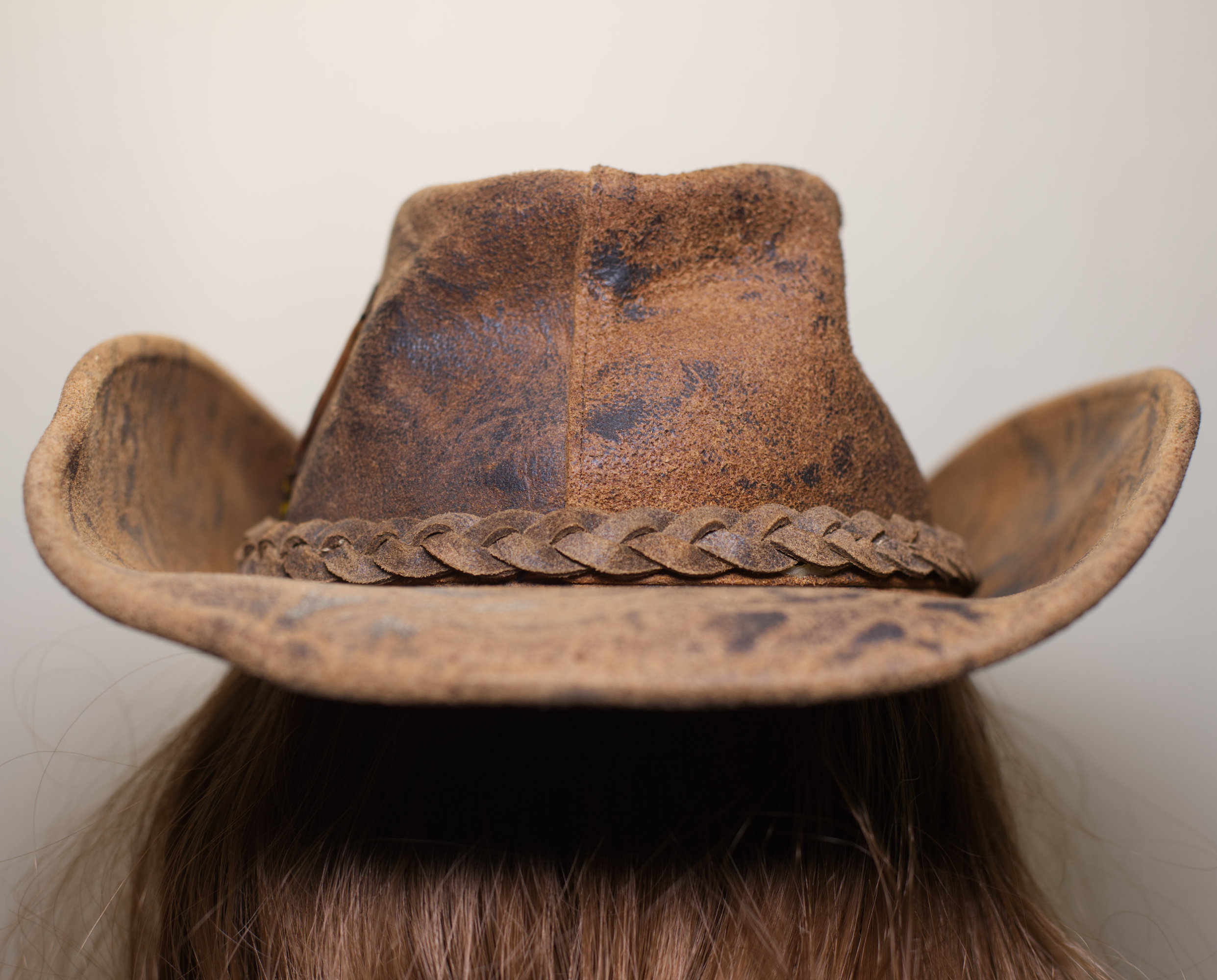 Vintage Leather Outback Hat by Henschel - Image 4