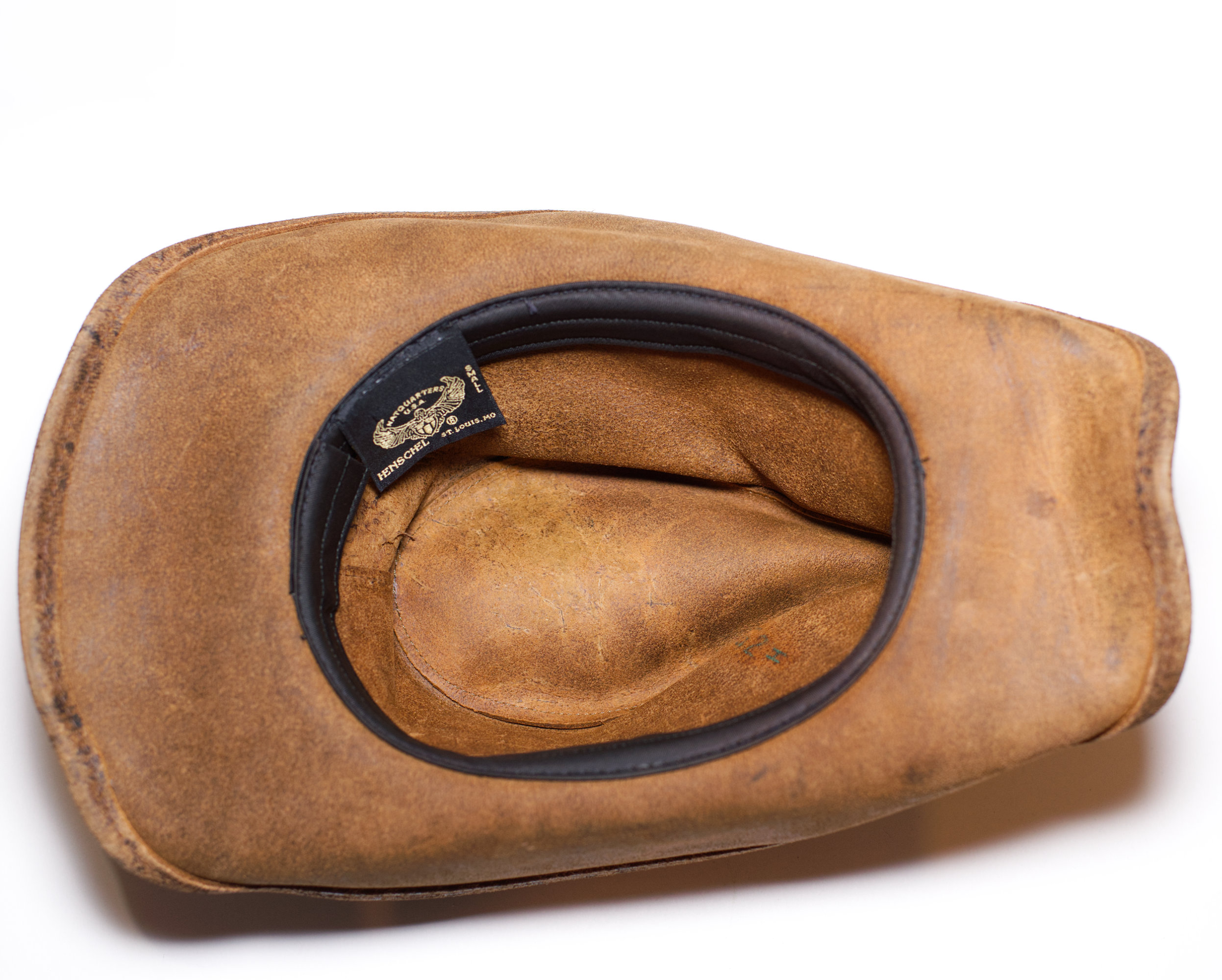 Vintage Leather Outback Hat by Henschel - Image 6